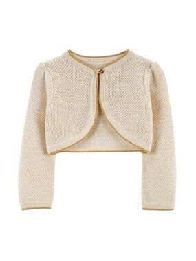 Just One You Made By Carters NB Gold Knit Special Occasion Baby Bolero Cardigan
